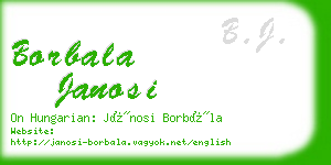 borbala janosi business card